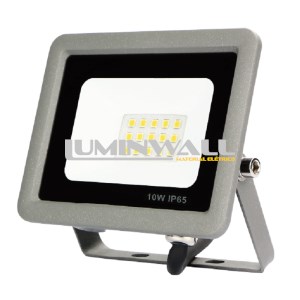 Projector LED Exterior SLIM Cinza 10W 6500K IP65